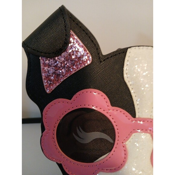 BETSEY JOHNSON "Puppy In Sunglasses" XOPUP Crossbody Bag W/Pink Glitter Accents - Picture 11 of 16